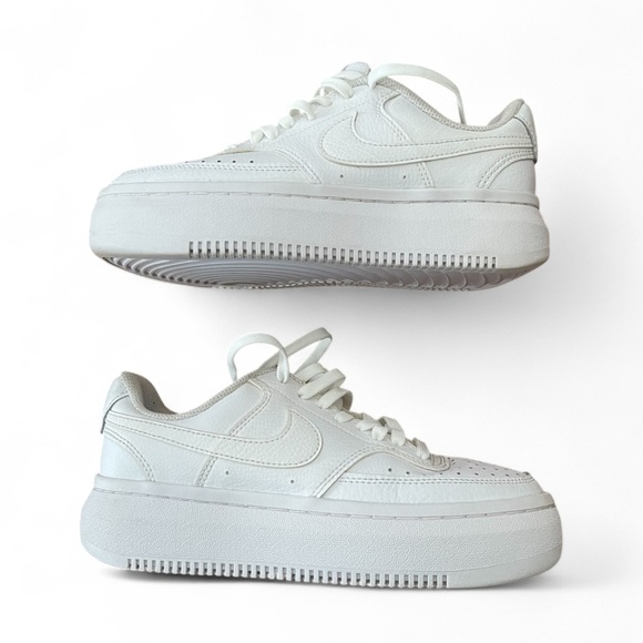 Nike Court Vision Alta platform Women's White Sneaker Sz 7. - Picture 3 of 8